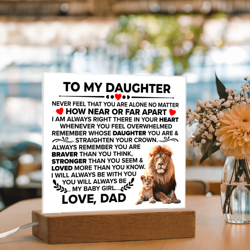 To My Daughter Braver – Acrylic Square